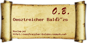 Oesztreicher Balázs névjegykártya